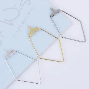 0.7*21*37mm Brass Geometric Shape Earring Hoop circle wire connector Hoop earrings pendant charm 20pcs