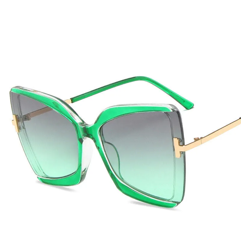 1 Pair Oversized Frame Square T Sunglasses