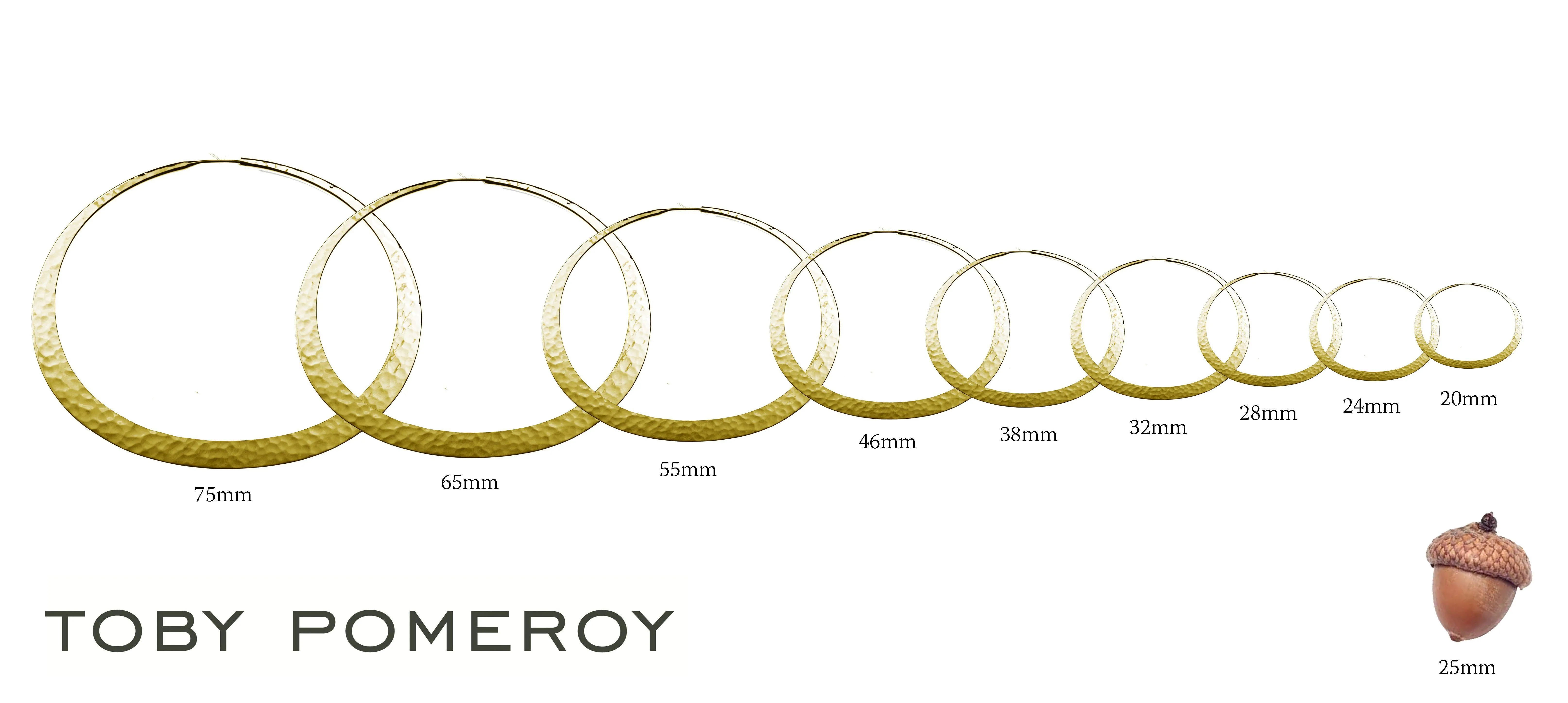 18K Gold Eclipse Hoop Earrings