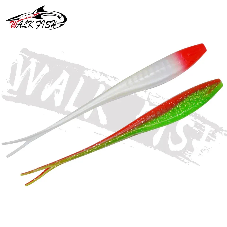 3pcs Drop Shot Soft jig Bait Fishing Lure 170mm 15.5g Split Tail Swimbait