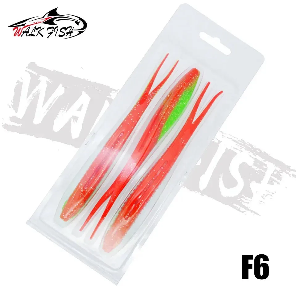3pcs Drop Shot Soft jig Bait Fishing Lure 170mm 15.5g Split Tail Swimbait