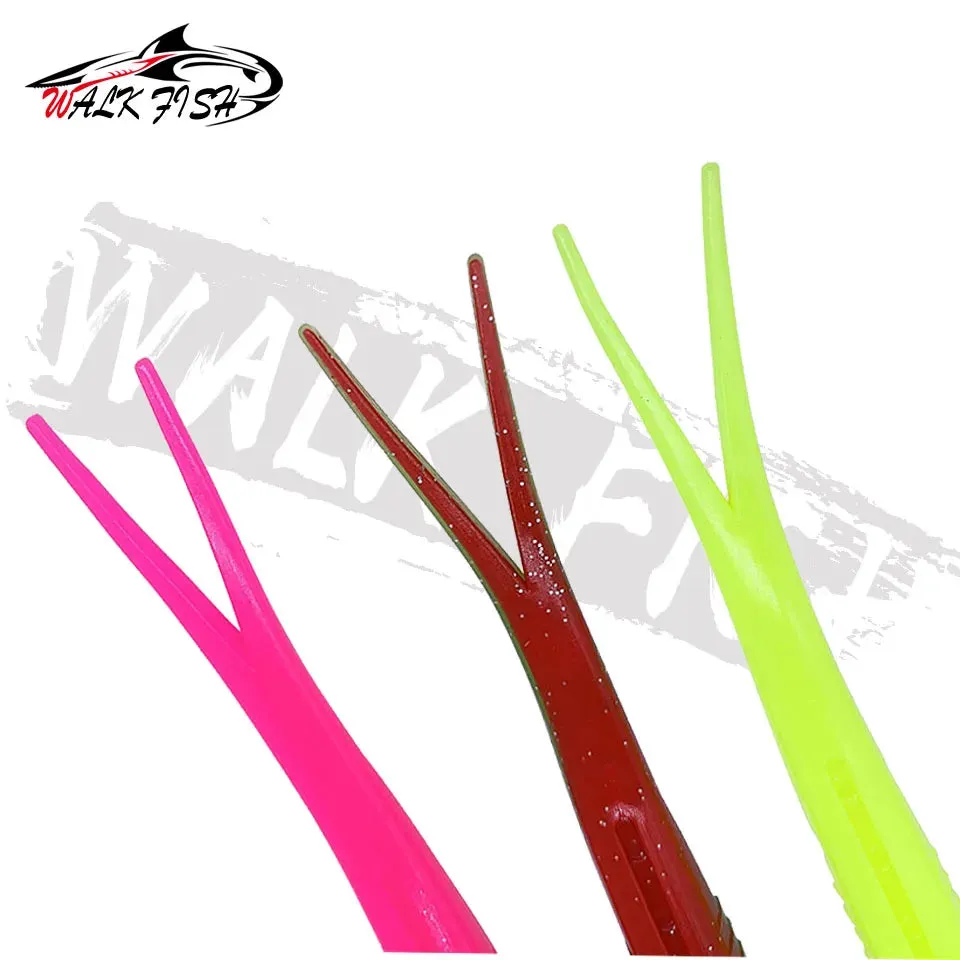 3pcs Drop Shot Soft jig Bait Fishing Lure 170mm 15.5g Split Tail Swimbait