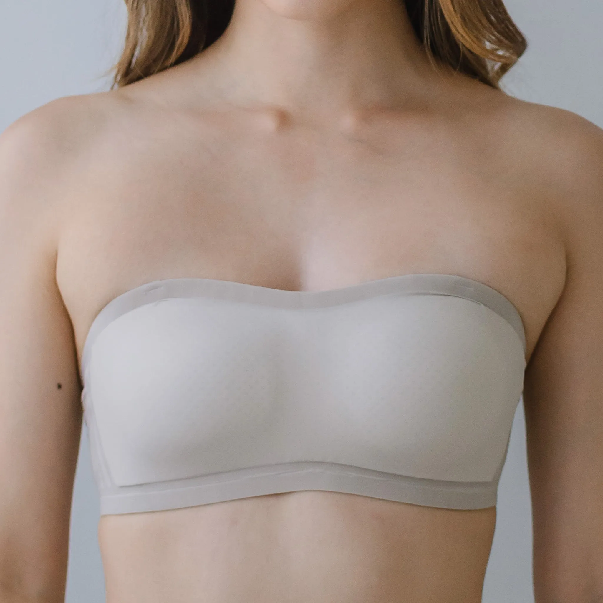 5D Ultra-Ventilation Lightweight Wireless Bandeau (In-built Padding) in Pearl Grey (Size S Only)