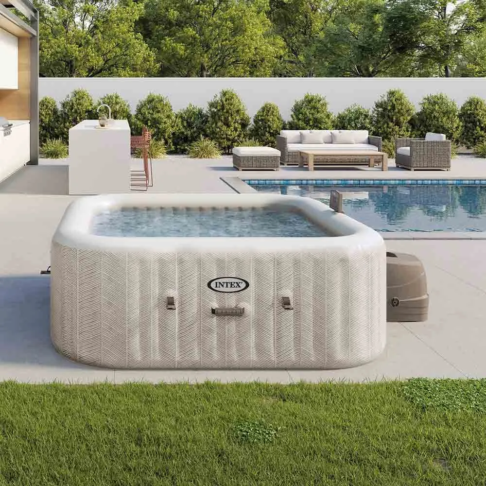 6人用充氣按摩水池 6 People Chevron Deluxe Square Bubble Spa Set