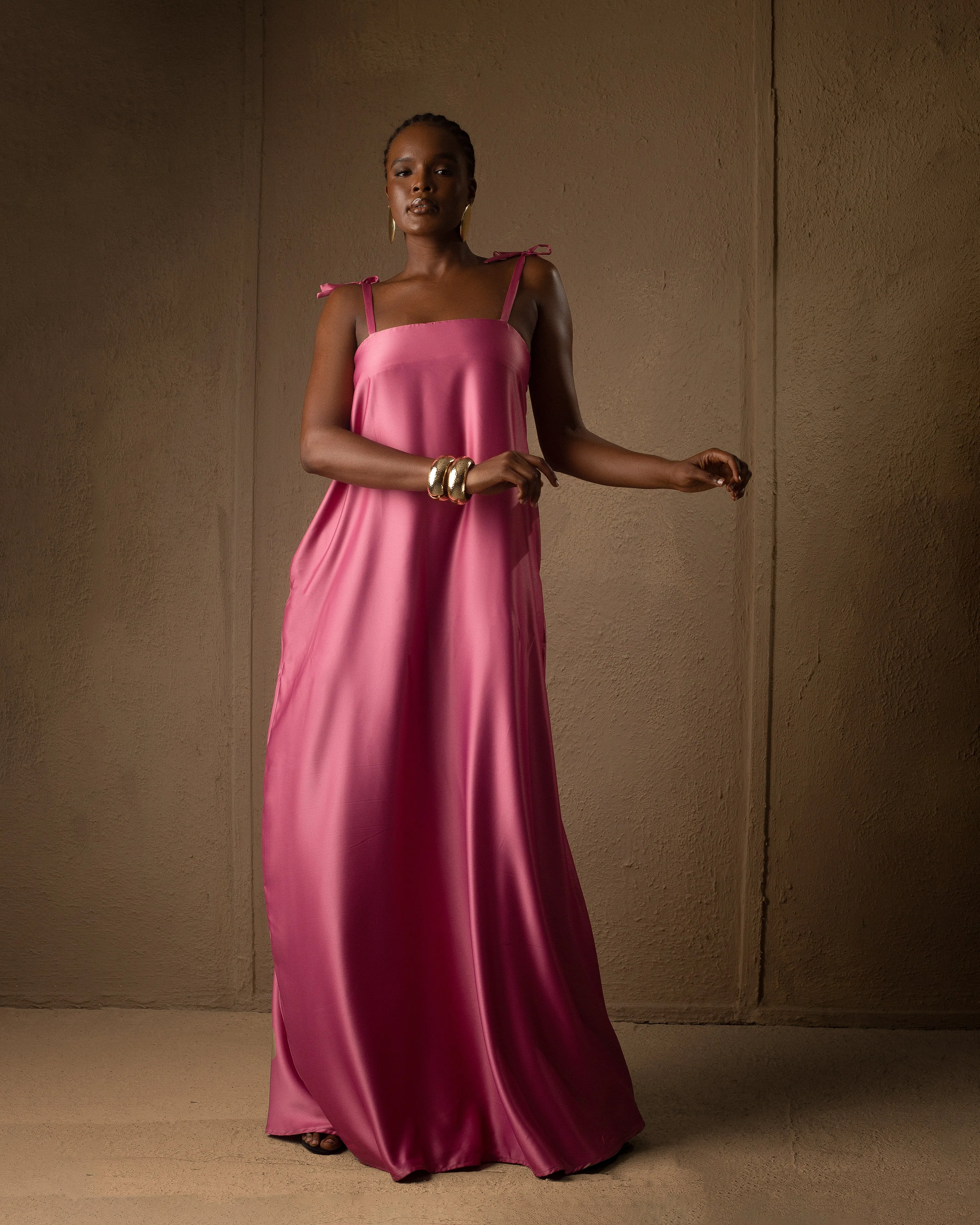 A Line Dress Pink