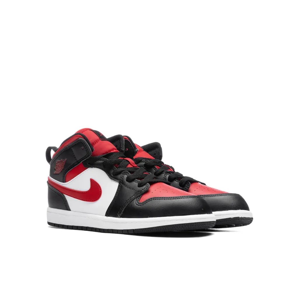 Air Jordan 1 Mid (PS) - Black/Fire Red/White