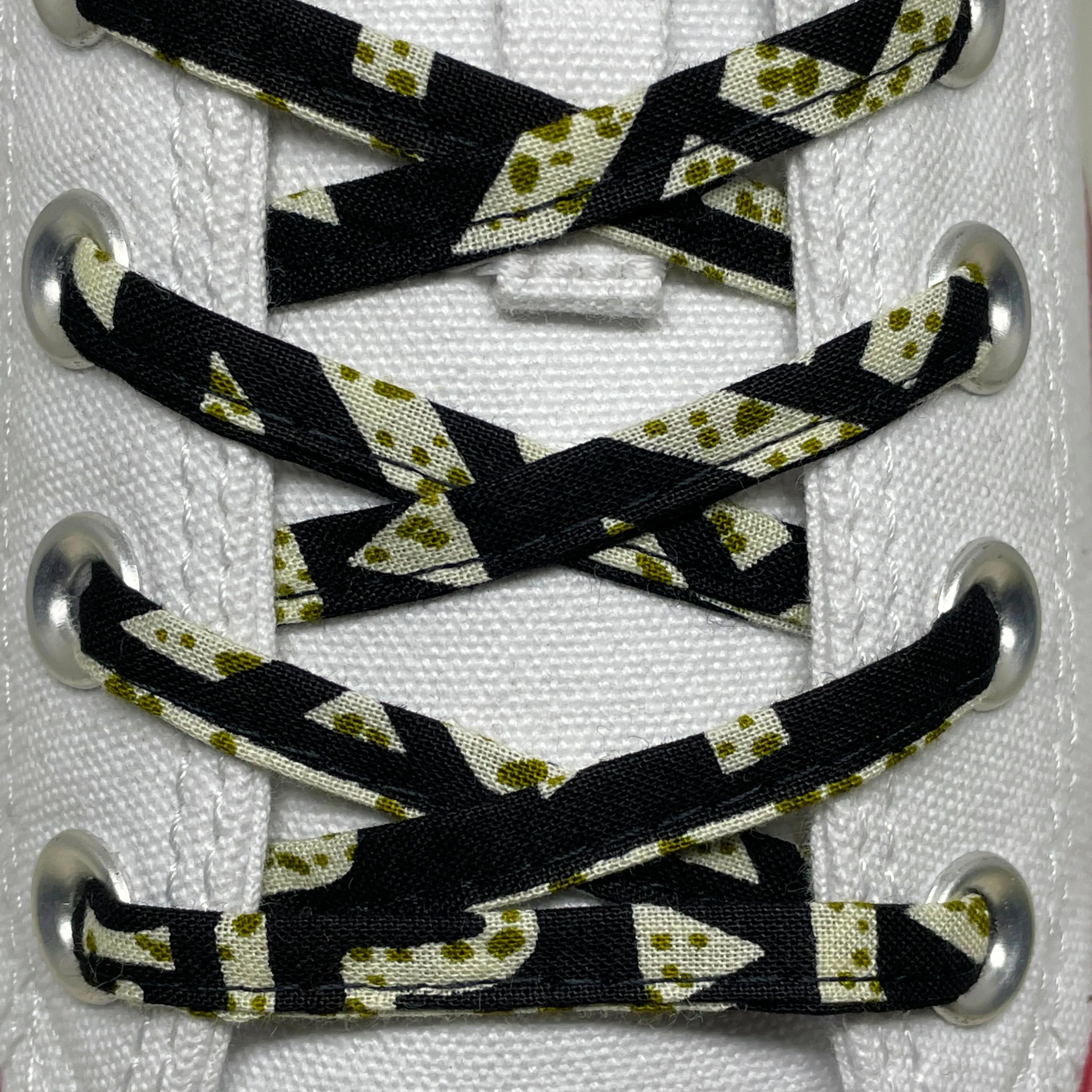 Amahle Wax Print Laces - Black/Olive/Cream