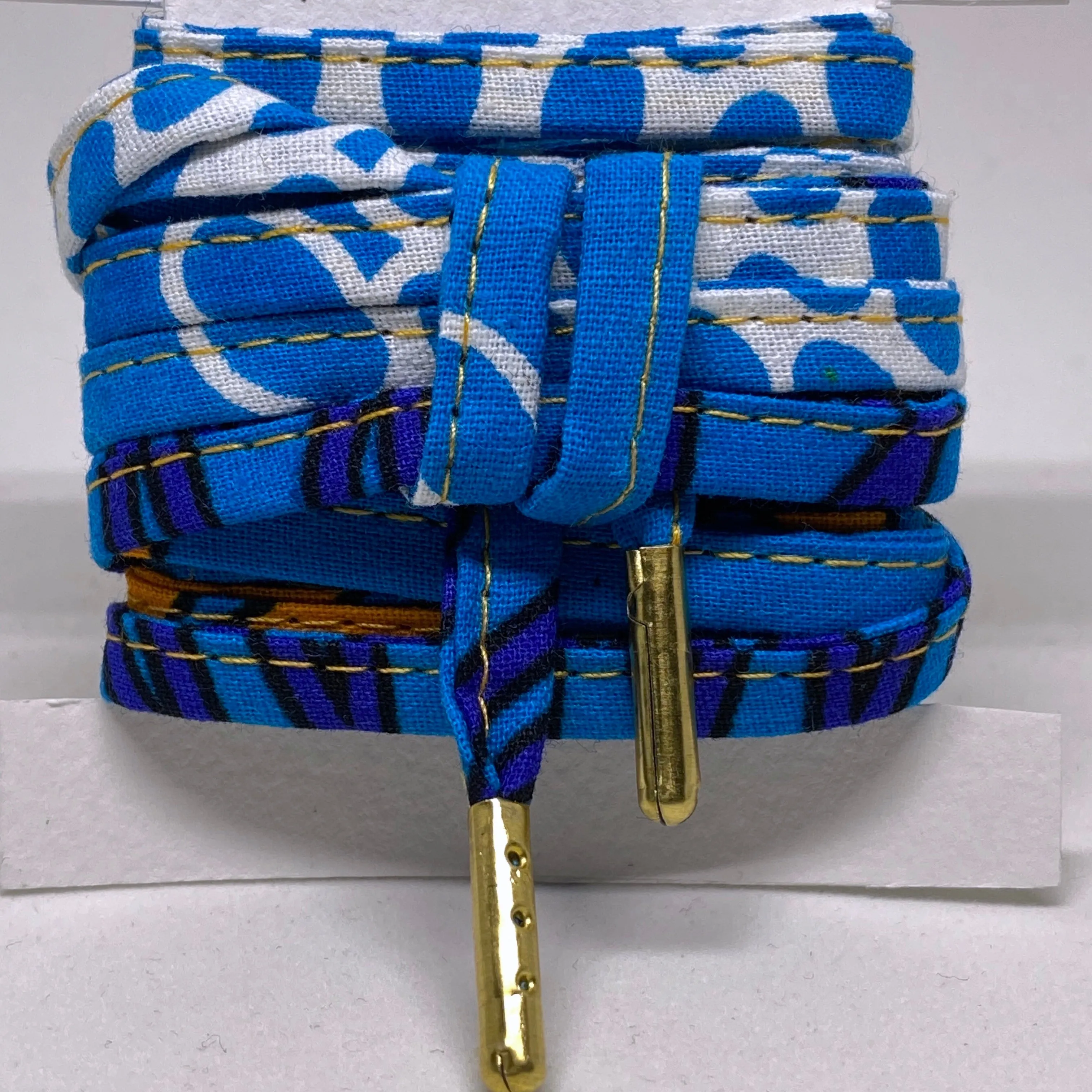 Amahle Wax Print Laces - Blue/Purple/Orange/White