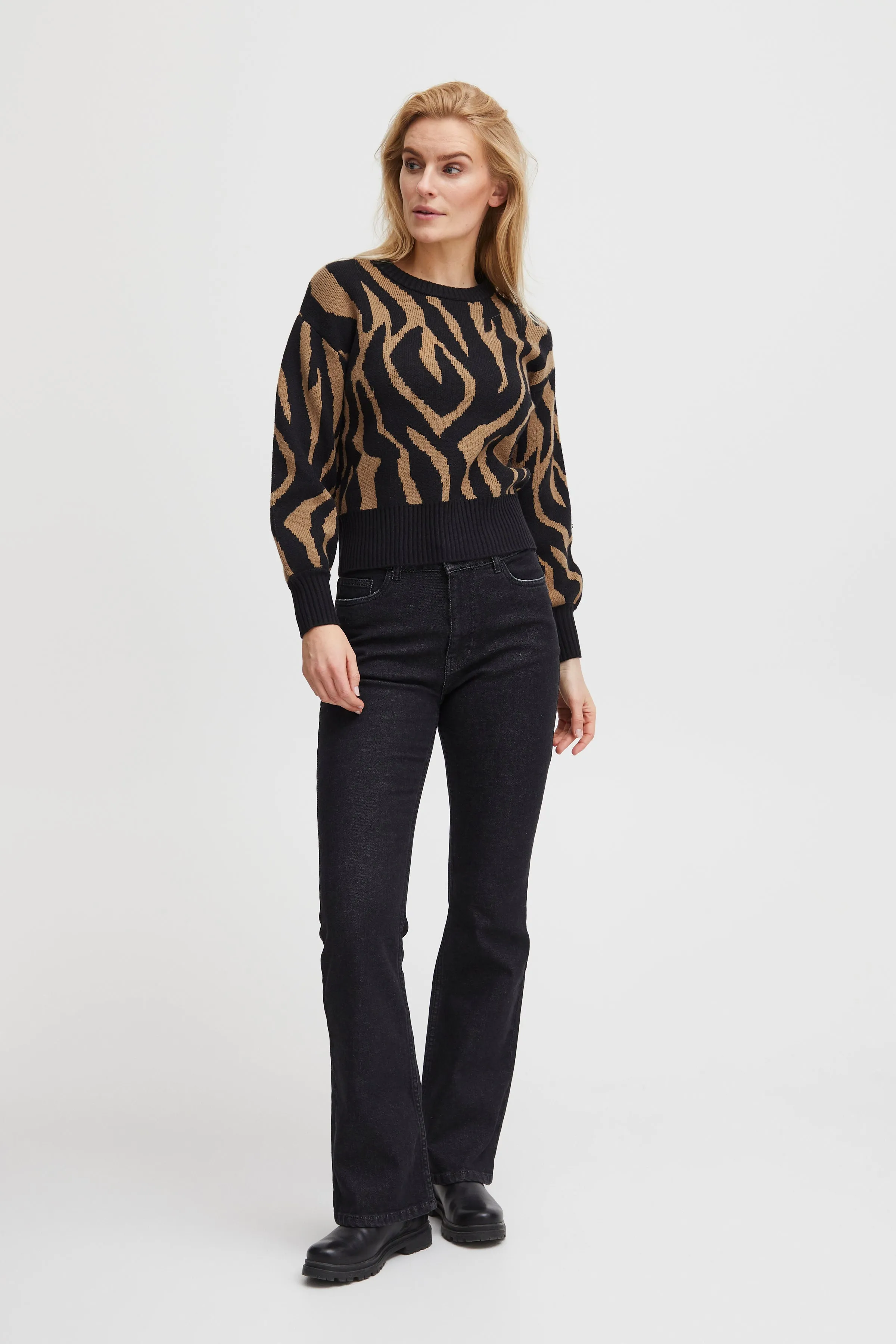 Animal Print Jumper from Pulz - PZDEVIKA Pullover
