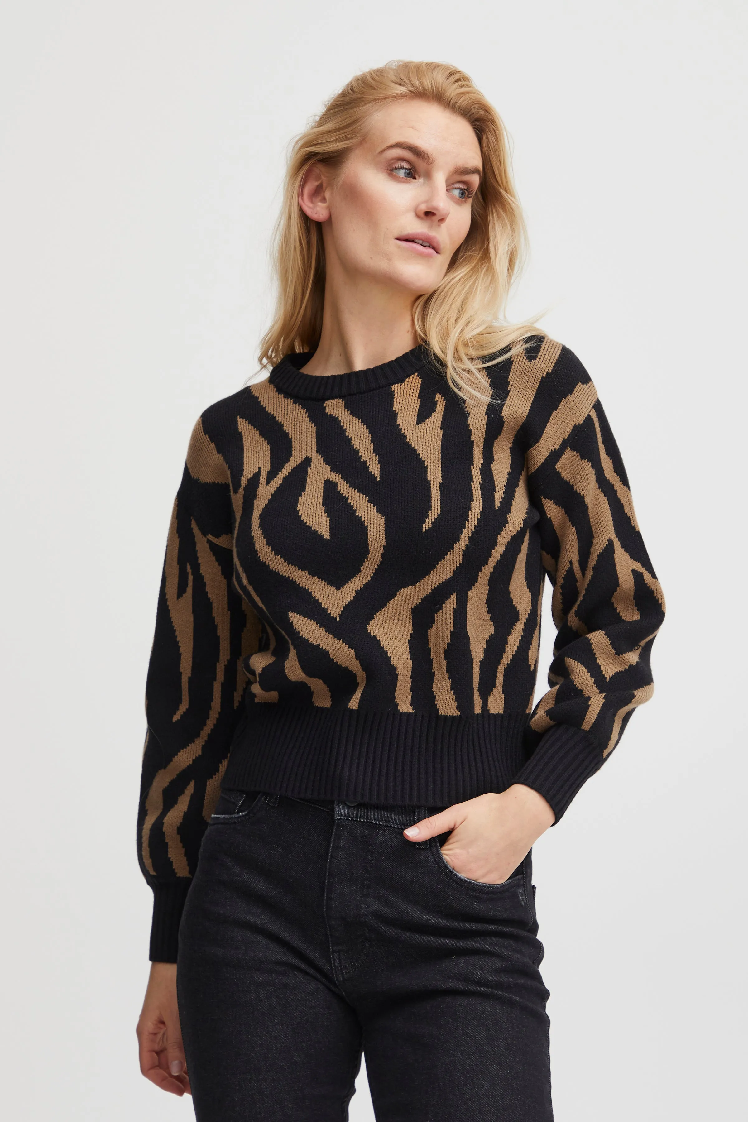 Animal Print Jumper from Pulz - PZDEVIKA Pullover
