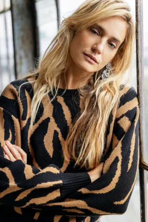 Animal Print Jumper from Pulz - PZDEVIKA Pullover
