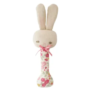 Baby Bunny Stick Rattle Rose Garden