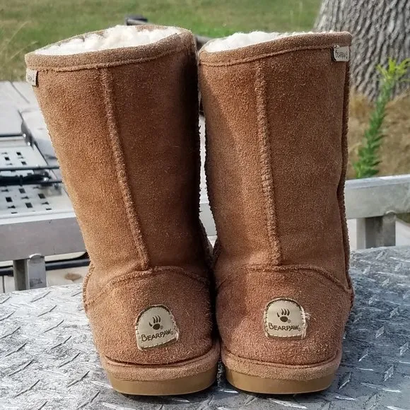 BEARPAW® Emma Short Boots, Hickory Suede