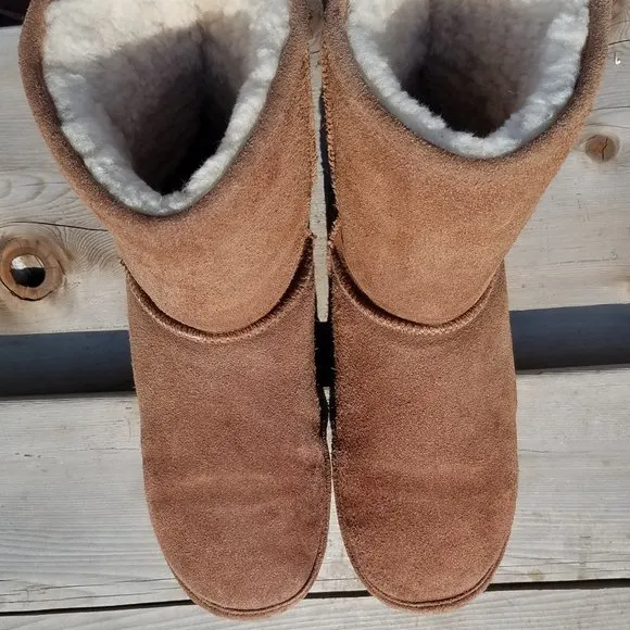 BEARPAW® Emma Short Boots, Hickory Suede