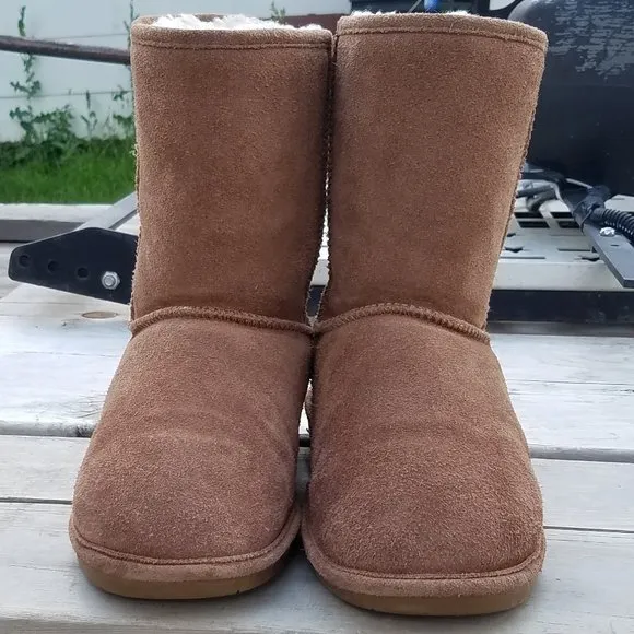 BEARPAW® Emma Short Boots, Hickory Suede