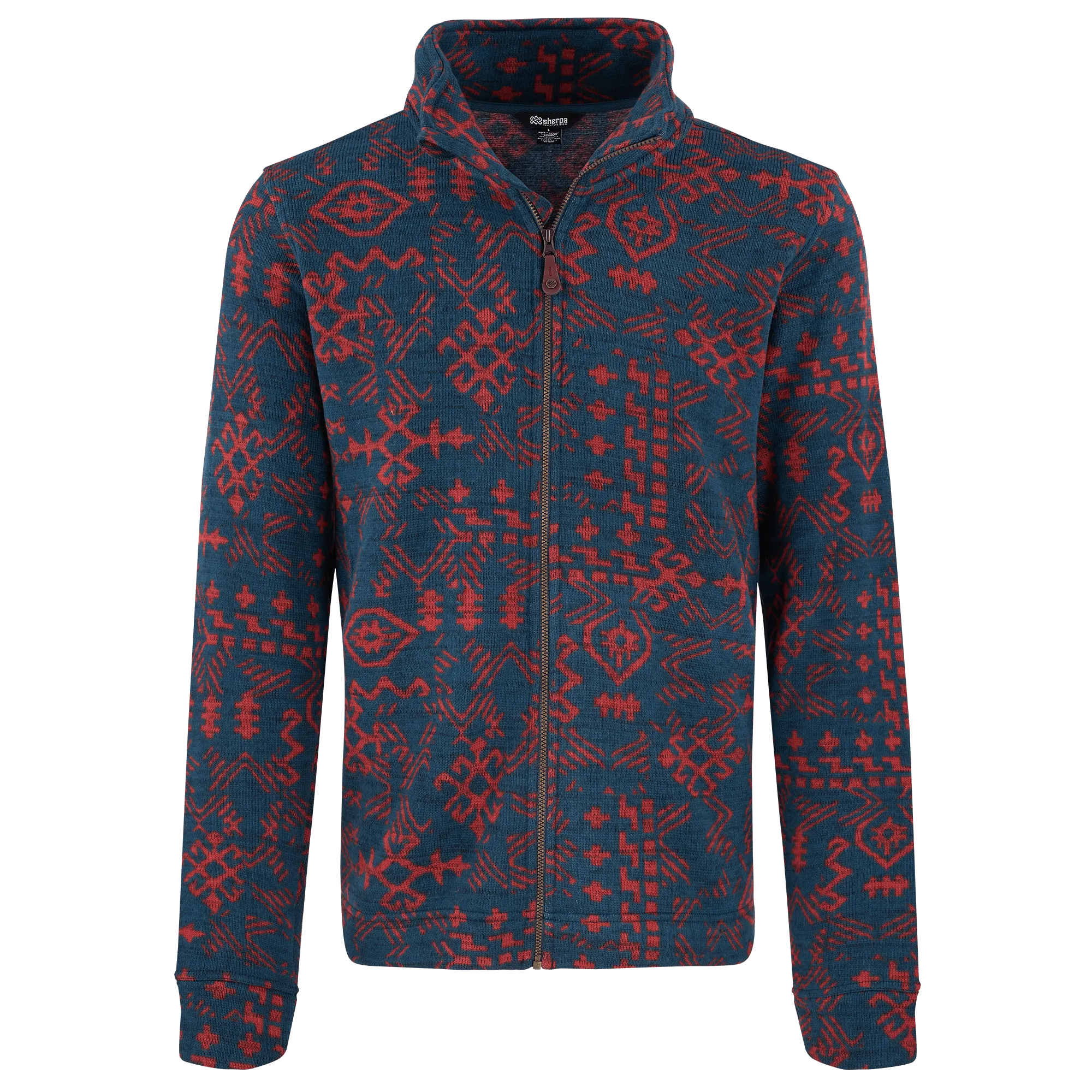 Bhutan Full Zip Jacket - Neelo Blue Abstract