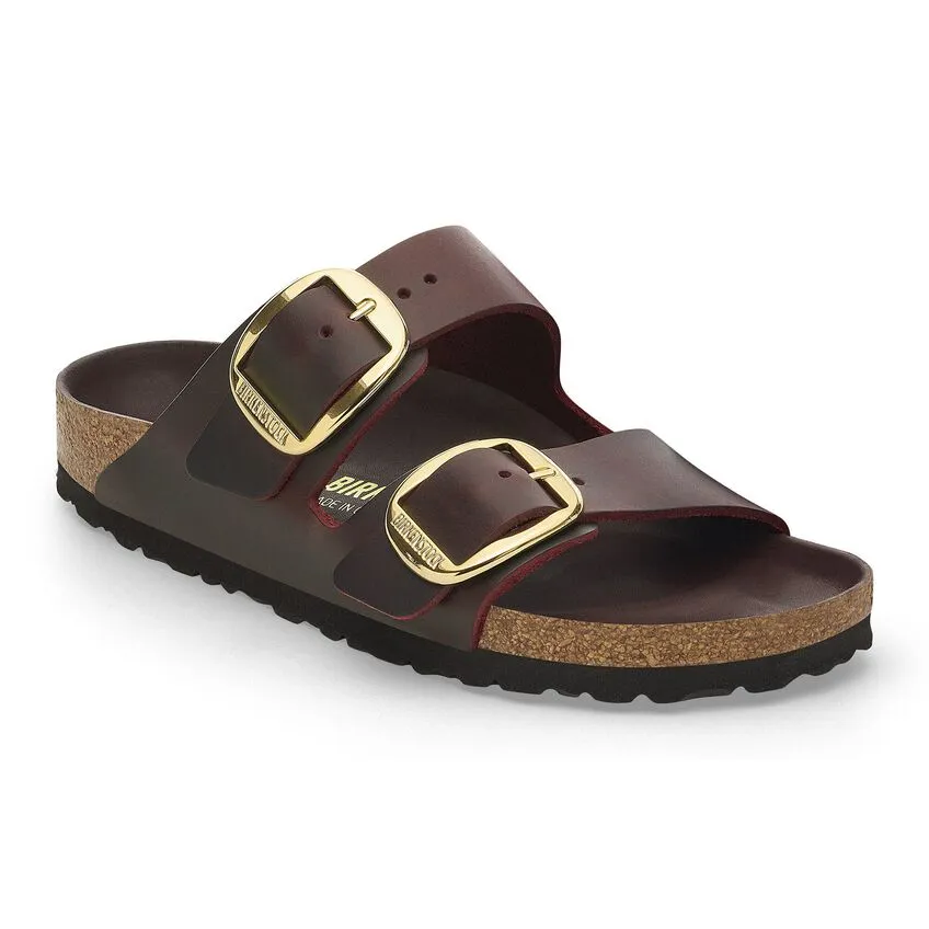 BIRKENSTOCK- ARIZONA NATURAL LEATHER OILED BIG BUCKLE SANDAL