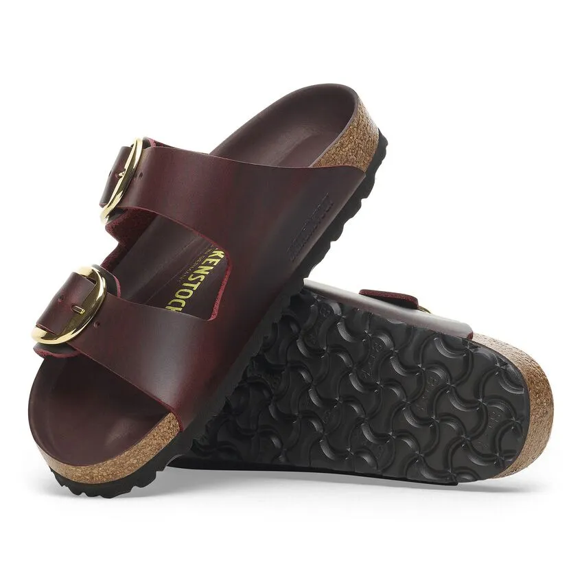 BIRKENSTOCK- ARIZONA NATURAL LEATHER OILED BIG BUCKLE SANDAL