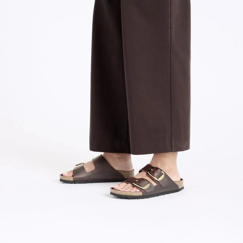 BIRKENSTOCK- ARIZONA NATURAL LEATHER OILED BIG BUCKLE SANDAL
