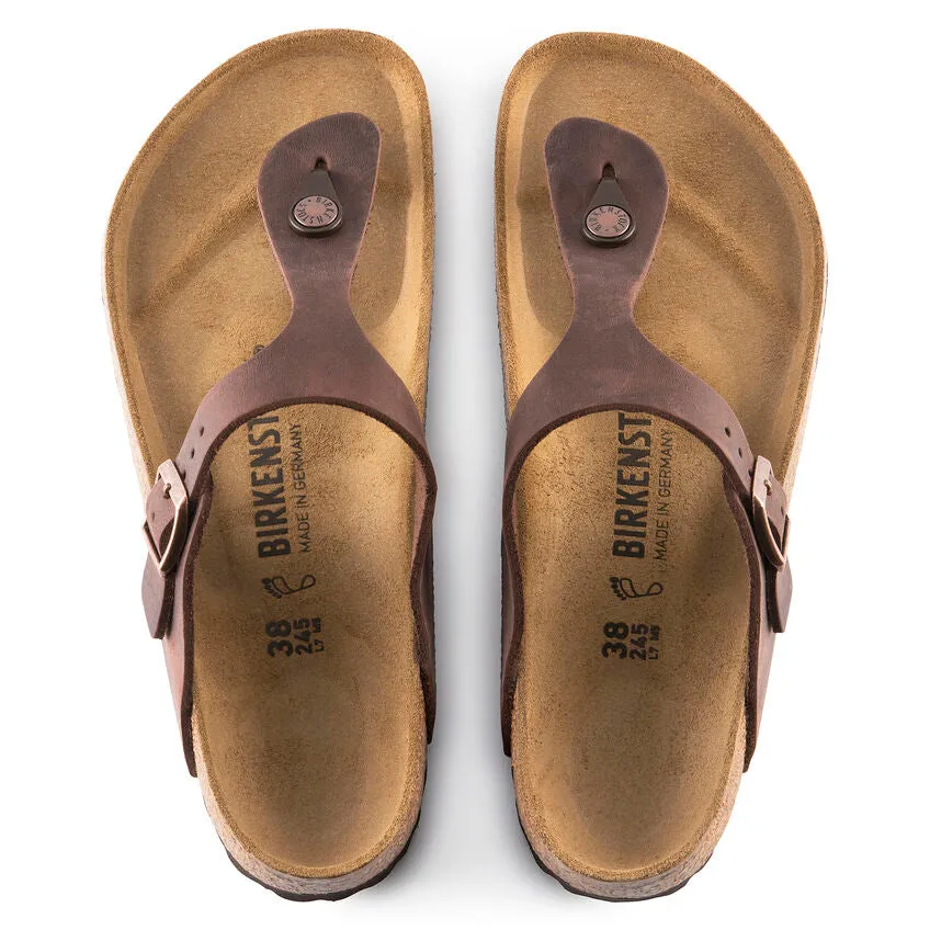 BIRKENSTOCK- GIZEH OILED LEATHER SANDAL