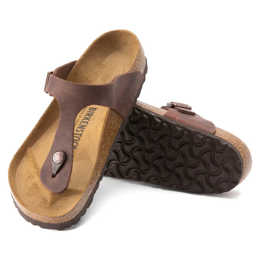 BIRKENSTOCK- GIZEH OILED LEATHER SANDAL
