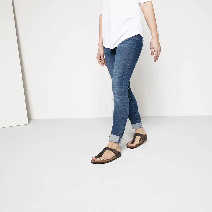 BIRKENSTOCK- GIZEH OILED LEATHER SANDAL