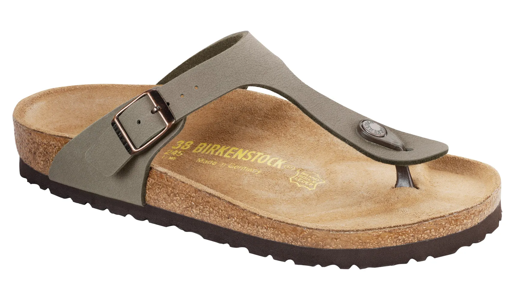 Birkenstock Gizeh Stone - Birkoflor Nubuck Regular