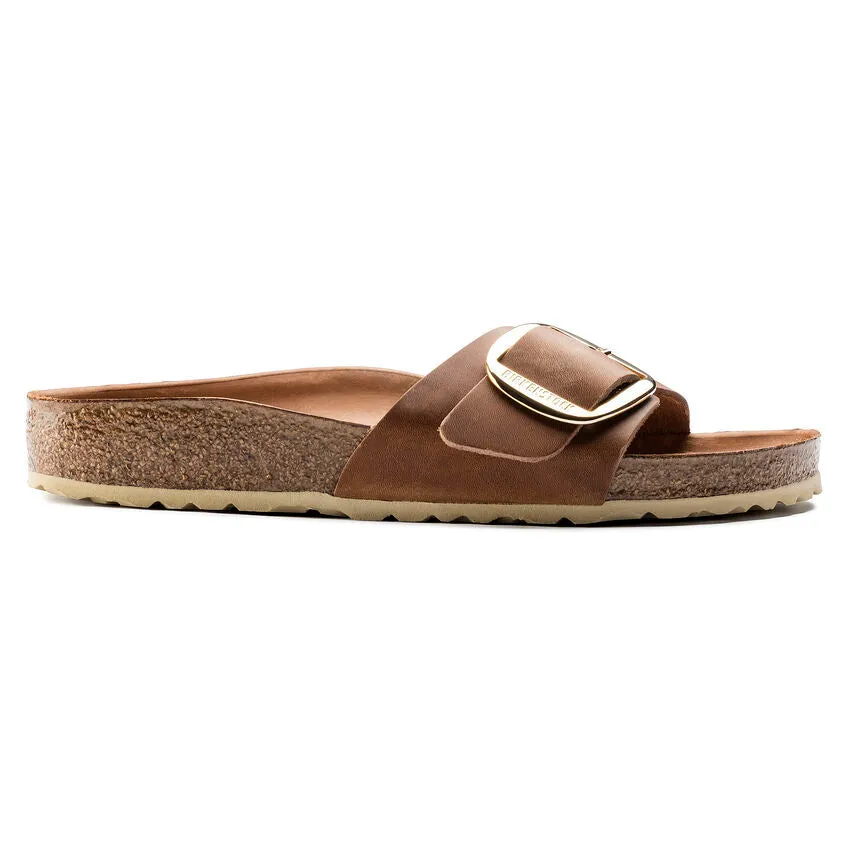 BIRKENSTOCK- MADRID BIG BUCKLE OILED LEATHER SANDAL