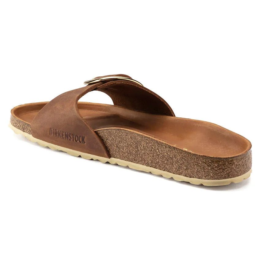 BIRKENSTOCK- MADRID BIG BUCKLE OILED LEATHER SANDAL