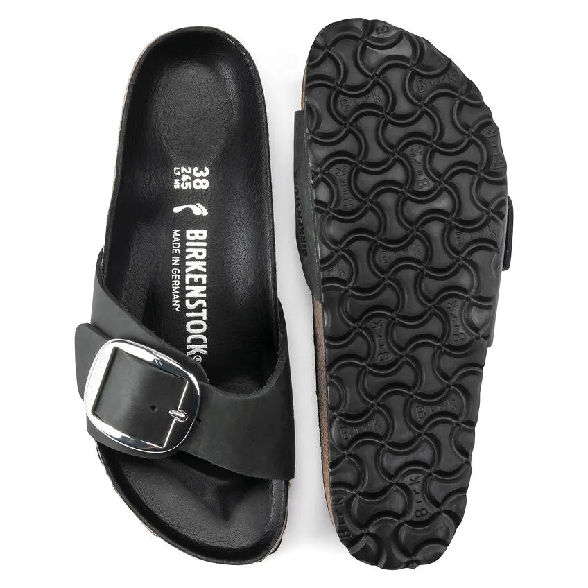 BIRKENSTOCK- MADRID BIG BUCKLE OILED LEATHER SANDAL