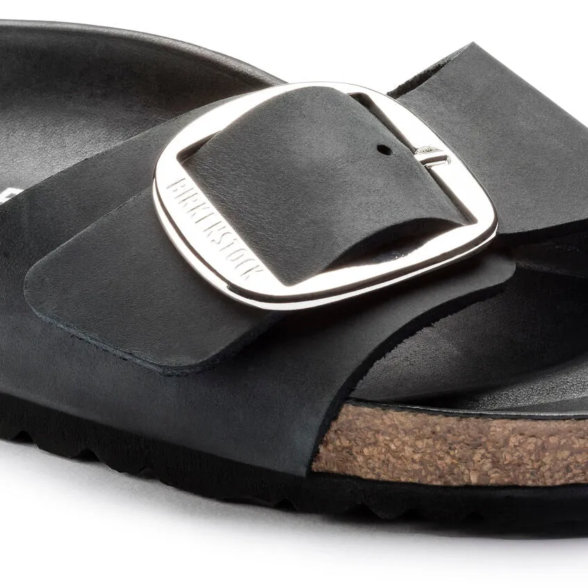 BIRKENSTOCK- MADRID BIG BUCKLE OILED LEATHER SANDAL