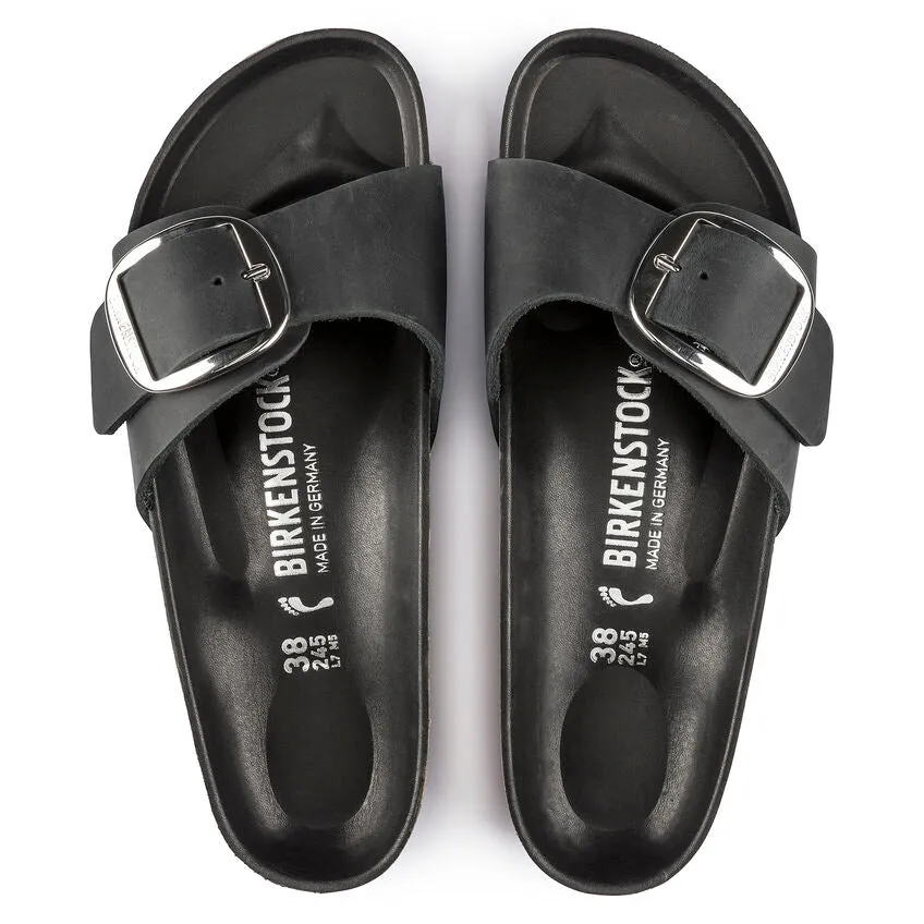 BIRKENSTOCK- MADRID BIG BUCKLE OILED LEATHER SANDAL