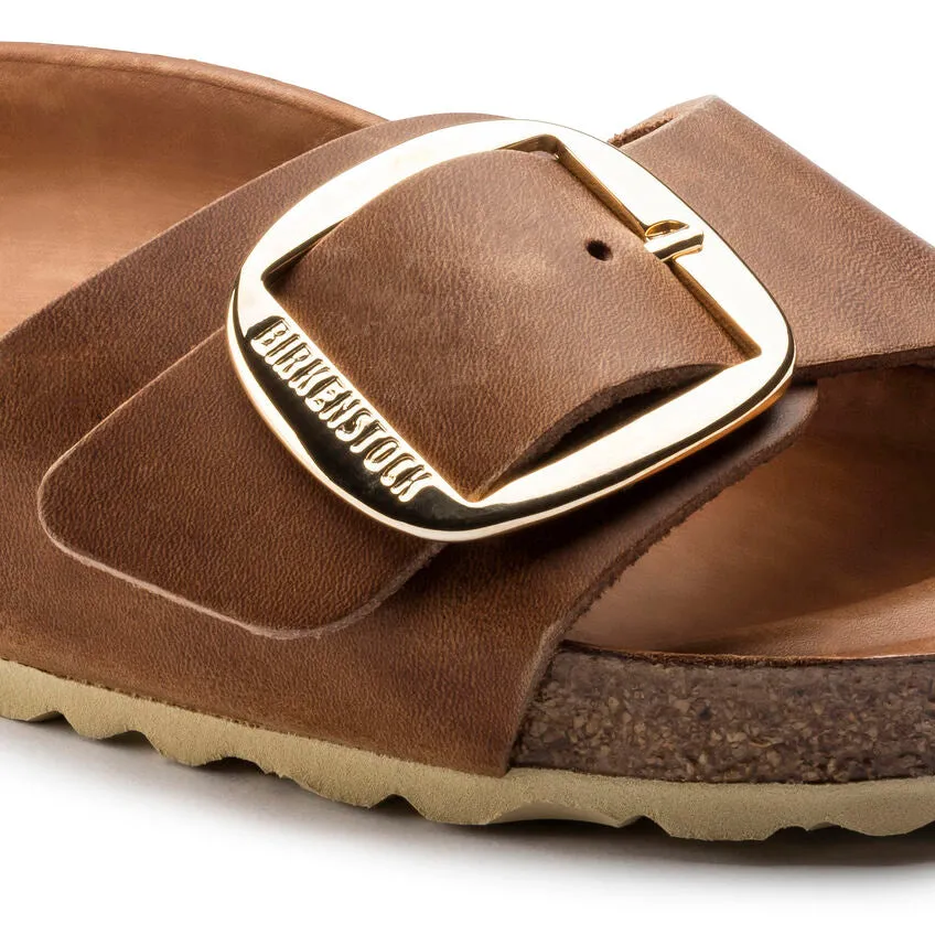 BIRKENSTOCK- MADRID BIG BUCKLE OILED LEATHER SANDAL