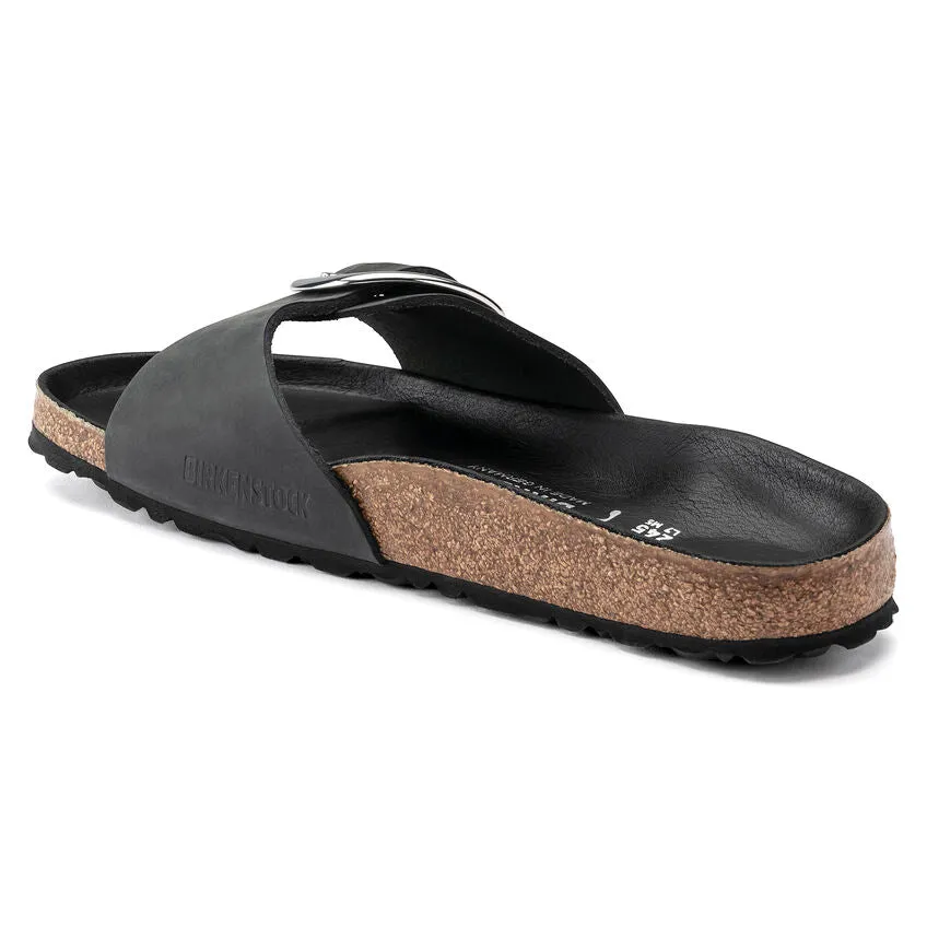 BIRKENSTOCK- MADRID BIG BUCKLE OILED LEATHER SANDAL
