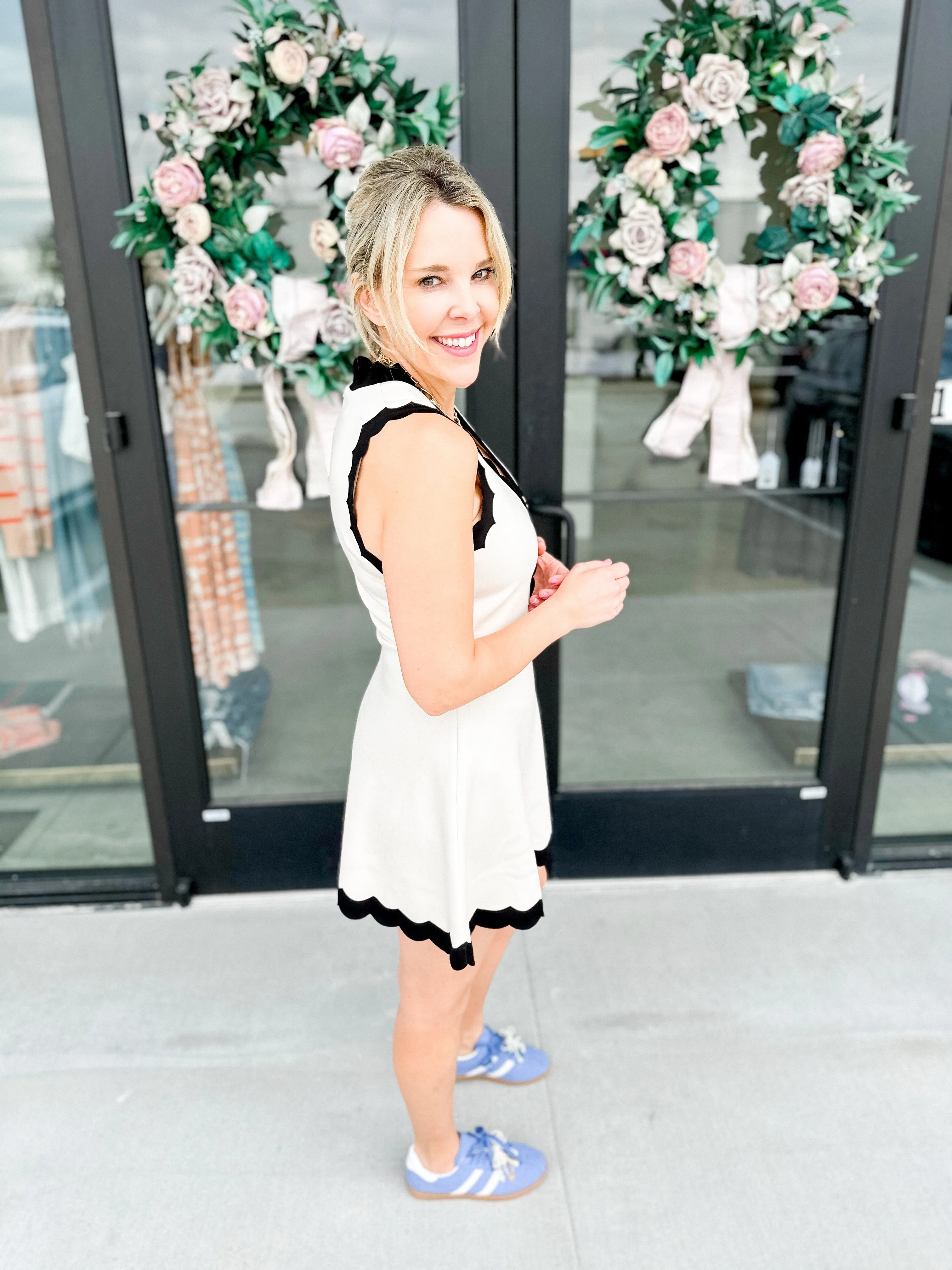 Black Sand Varsity Orchid Dress