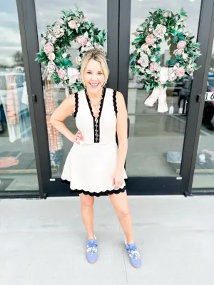 Black Sand Varsity Orchid Dress