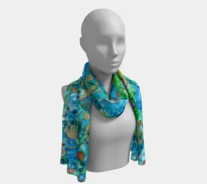 Blue Bloom - Silk Scarf