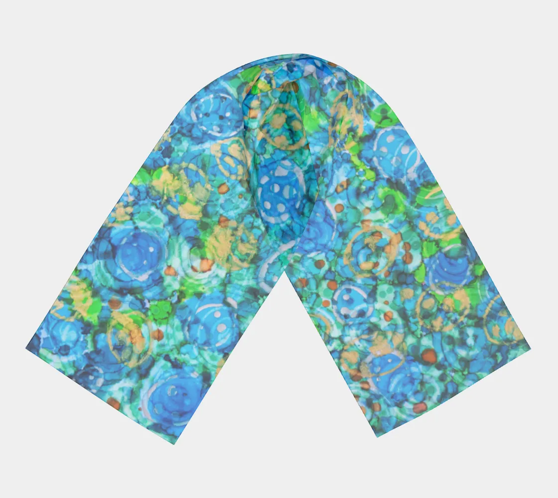 Blue Bloom - Silk Scarf