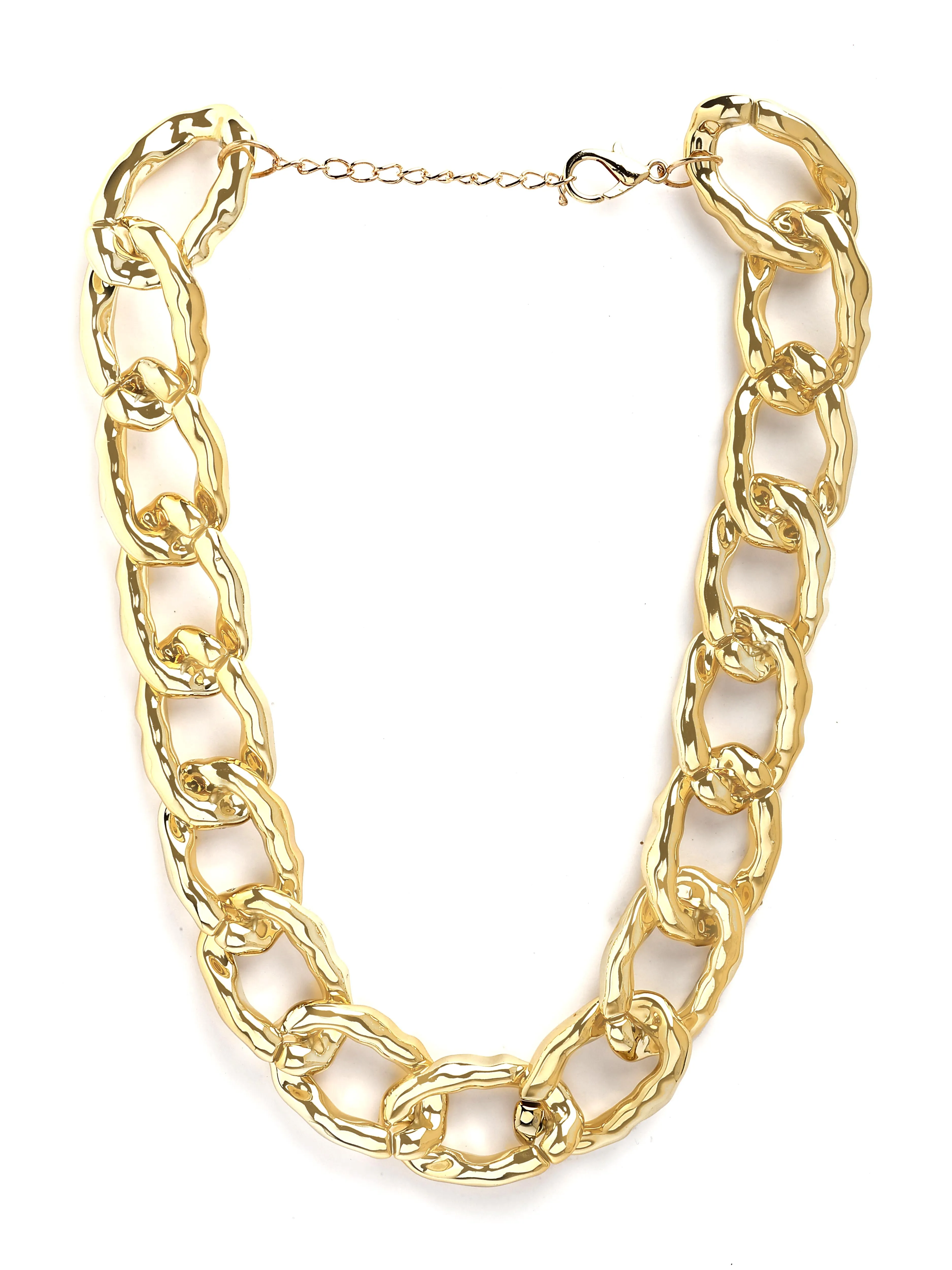 Bohey by KARATCART Gold-Plated Link Chain Necklace for Women