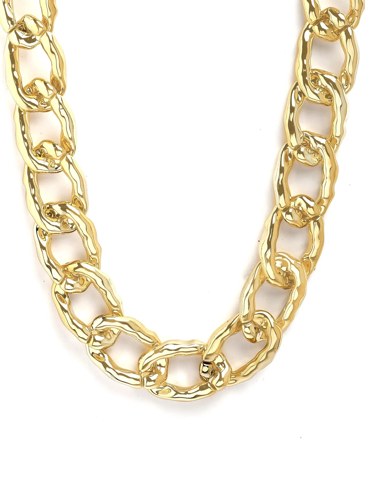 Bohey by KARATCART Gold-Plated Link Chain Necklace for Women