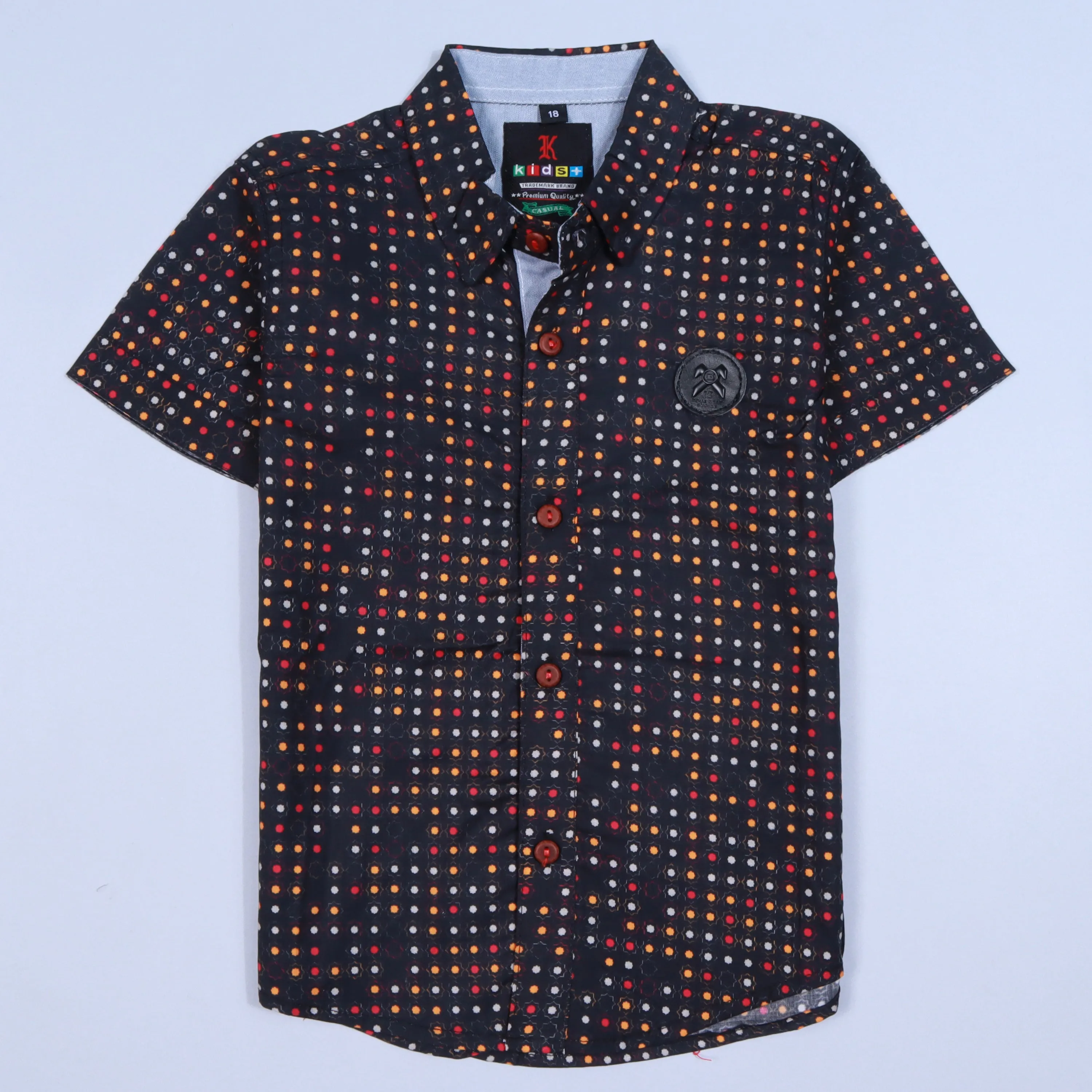 Boys Half Sleeves Casual Shirt Color Royal-Blue