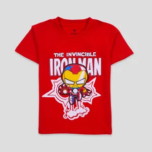 Boys Half Sleeves-Printed T-Shirt (Iron-man)