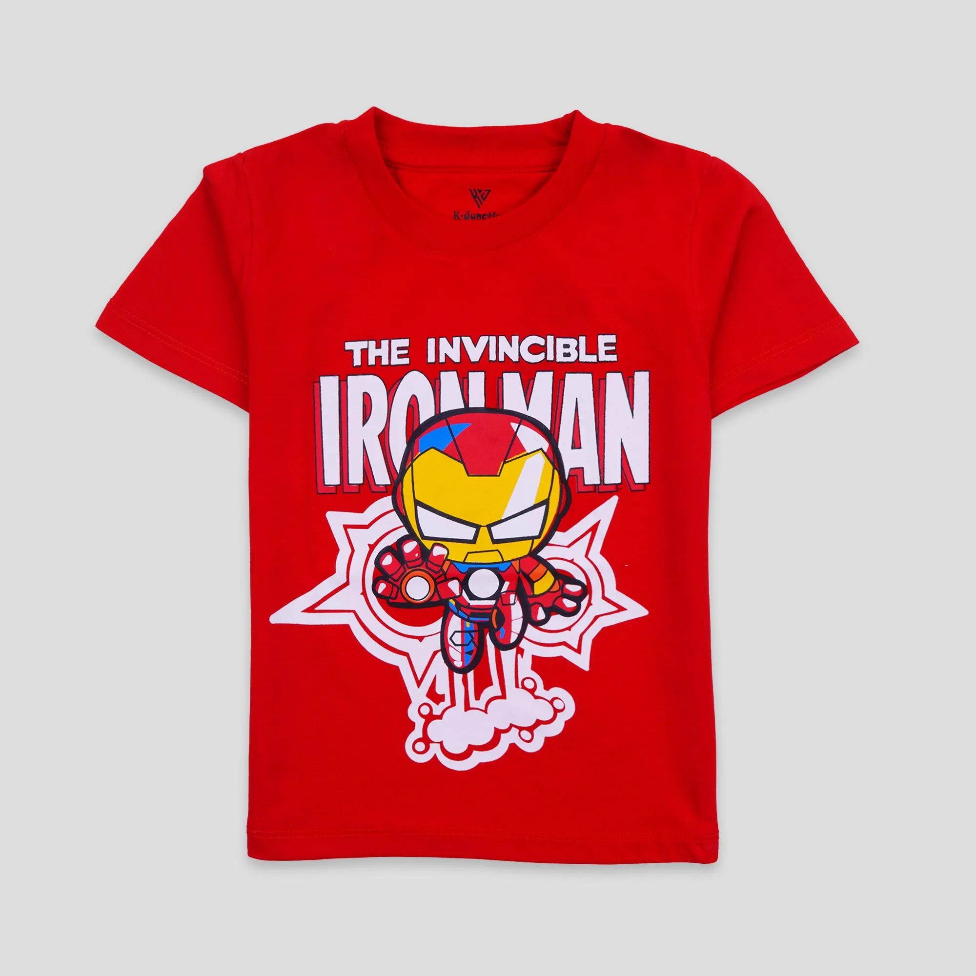 Boys Half Sleeves-Printed T-Shirt (Iron-man)