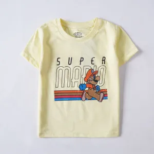 Boys Half Sleeves-Printed T-Shirt (Mario)