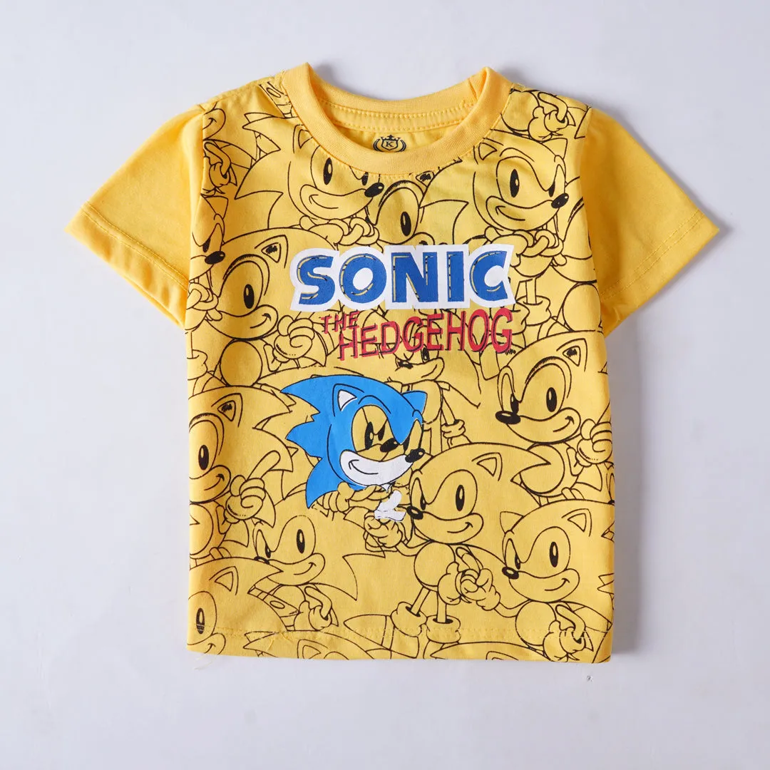 Boys Half Sleeves-Printed T-Shirt (Sonic-2)