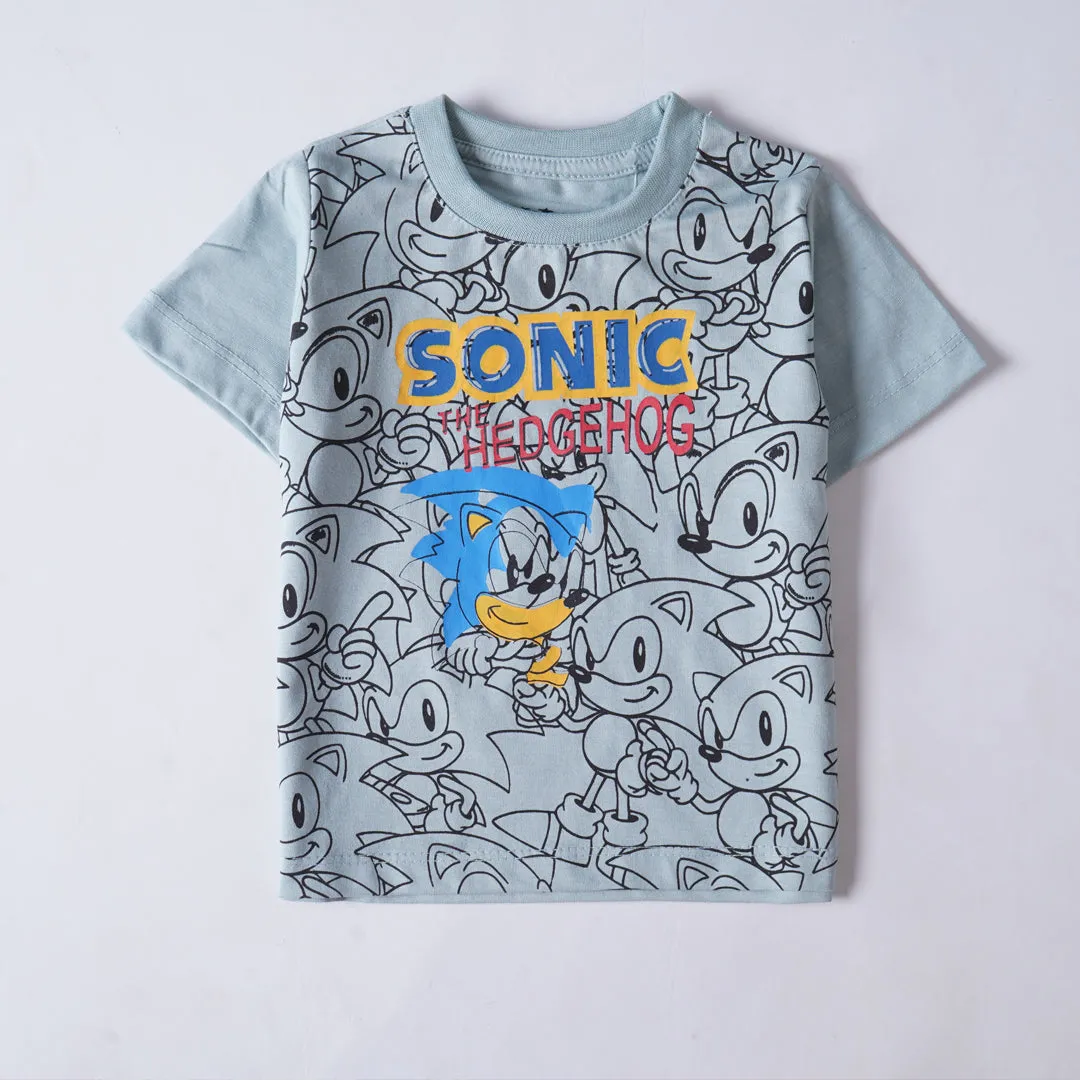 Boys Half Sleeves-Printed T-Shirt (Sonic-2)