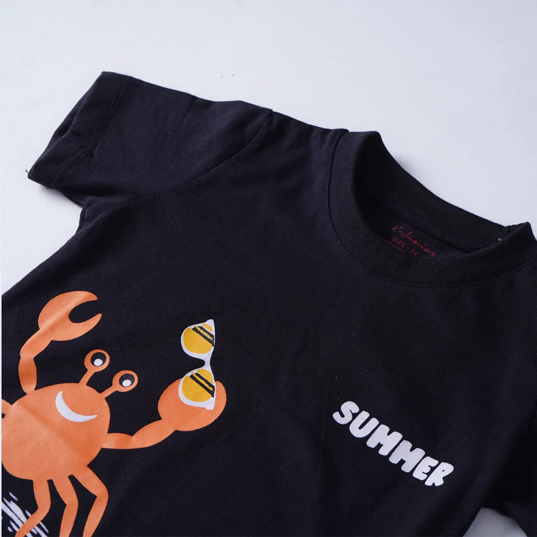 Boys Half Sleeves-Printed T-Shirt (Summer )