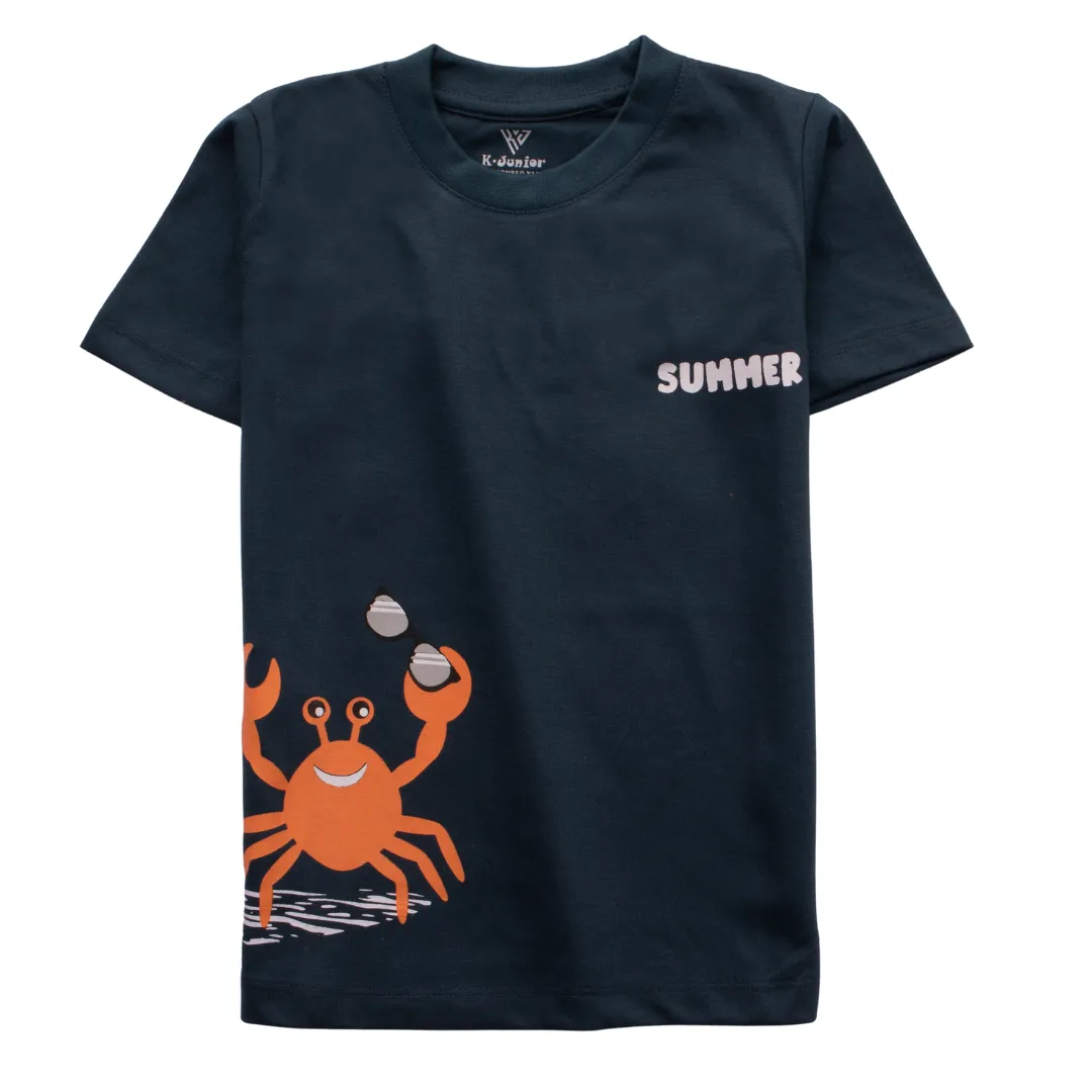 Boys Half Sleeves-Printed T-Shirt (Summer )