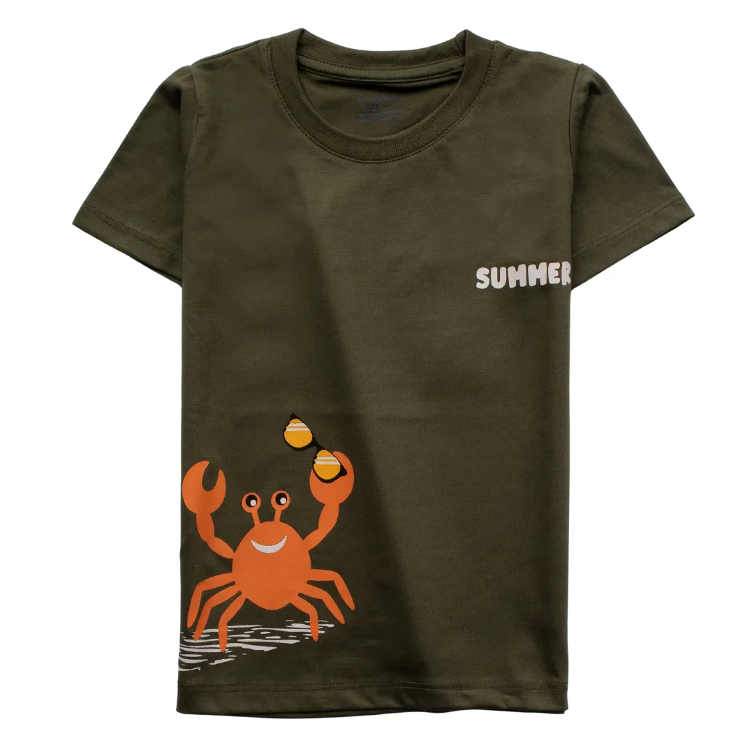 Boys Half Sleeves-Printed T-Shirt (Summer )