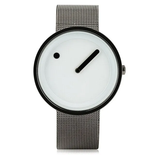 Brand quartz watch Simple Stylish stainless steel